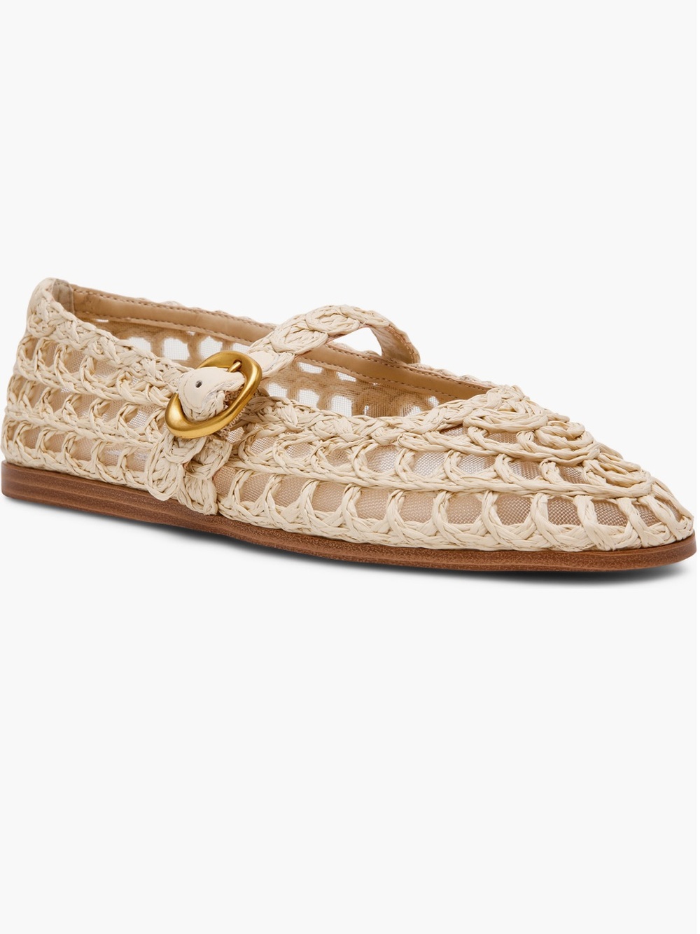 🆕Steve Madden Cream Woven Mary Jane Flat